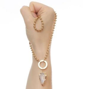 Gold Crystal Necklace